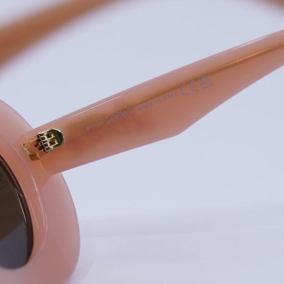 🕶️ New Loewe LW40112I 72E Sunglasses - Shiny Light Pink Frame, Brown Lenses - Picture 6 of 10